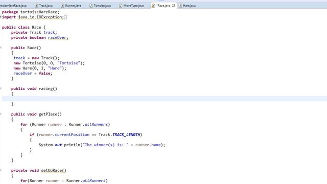 Java Logical Puzzles, Games, and Algorithms: Tortoise vs Hare Part 5