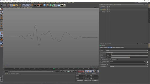 Smoothly Deform Splines in Cinema 4D to Create Audio Waveform Visualizations смотреть онлайн