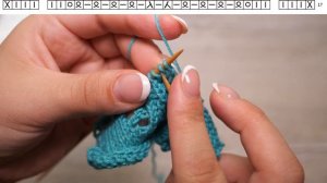 Узор «Листик» спицами | «Leaf» knitting pattern