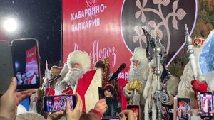 Москва новогодняя. ВДНХ. 01.12.2023 Деды Морозы зажигают огни