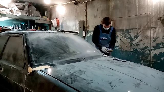 Покраска 2114 в чёрный акрил! смотреть онлайн