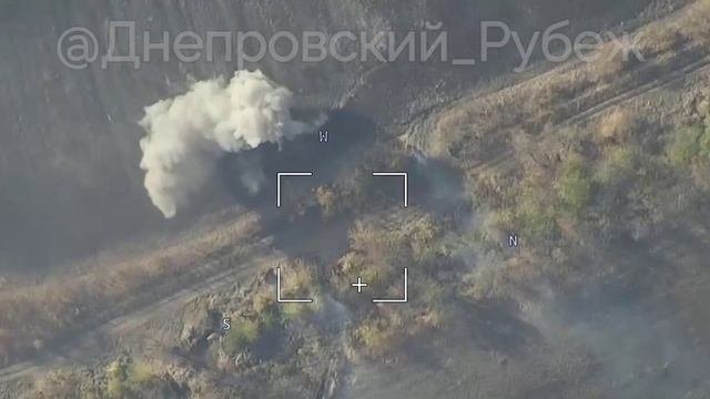 Уничтожение в ходе контрбатарейной борьбы 122-мм гаубицы Д-30 украинской армии возле села Понятовка