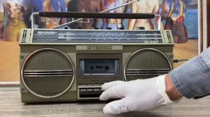 Vintage Sharp GF-4343  Stereo Radio Cassette Recorder Boombox