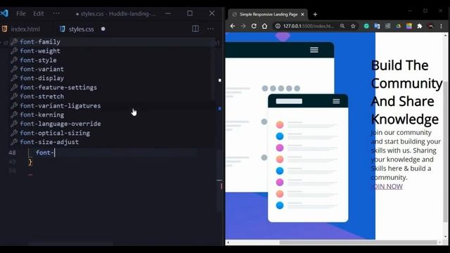 Responsive Landing Page Using HTML & CSS
