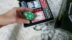 Покерный набор в металлическом кейсе на 100 фишек (Код: 49295)