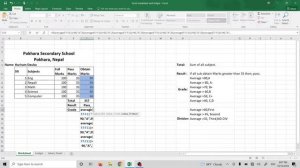 Computer Skill Test Part-54 (Excel-Personal Marksheet 2)