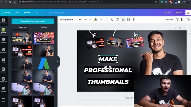 How To Make Professional Thumbnails For YouTube Videos (2023) | YouTube Thumbnail Kaise Banaye ? смотреть онлайн