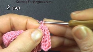 Большая объемная коса крючком  1 часть из 3 частей Узоры вязания крючком