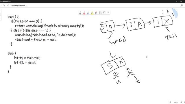 STACK Part 4 ( javascript ) | POP Functionality  | Hindi