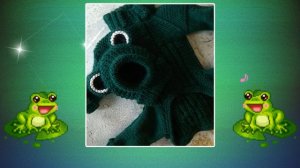 Вязаная одежда для собак .Комплект Лягушка