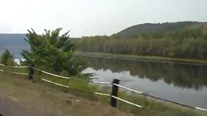 Дорога возле поселка Чандар вдоль реки Уфа