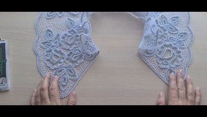 Воротник Камея , ирландское кружево крючком