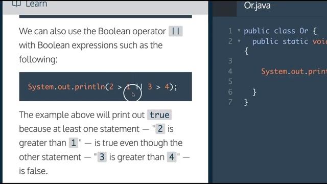 Learn Java in 2018, Boolean Operators - || (OR), Learn Java on Codecademy смотреть онлайн