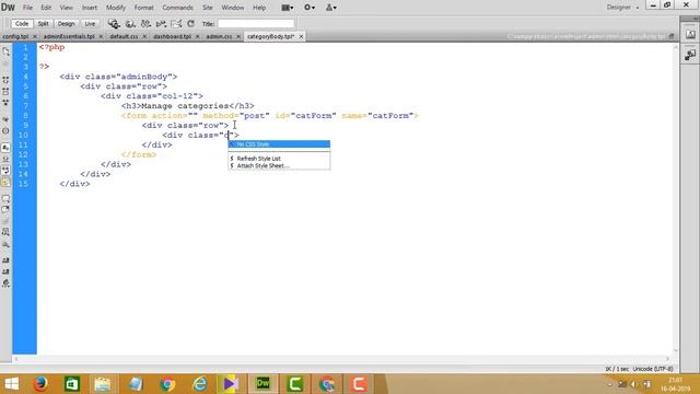 E-Commerce website in PHP | Designing Categories body in Admin Dashboard-PART 28