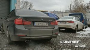 BMW f30 328i звук выхлопа, custom exhaust, alex garage