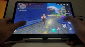 Samsung Galaxy Tab S9 teste de benchmark com FPS no Genshin Impact