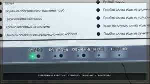 Электрифицированный стенд "Схема системы отопления пассажирских вагонов постройки ТВЗ"