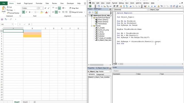 Object Type Variable Declaration in Excel VBA Macro смотреть онлайн