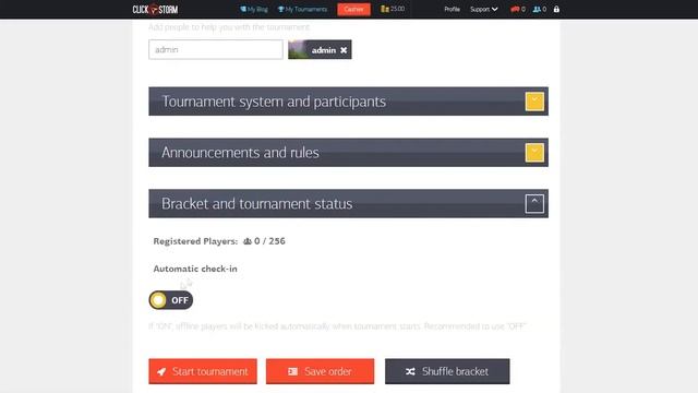 Click-Storm: как создать турнир смотреть онлайн