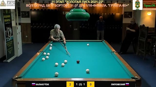 Калакуток А. (Краснодар) - Липовский В. (Н.Новгород). 11 этап "Золотая лига 2021/22" смотреть онлайн