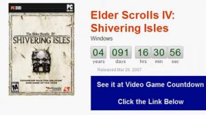 Elder Scrolls IV Shivering Isles PC Countup