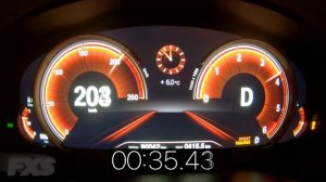 BMW 520D G30 - Acceleration 0-220 km/h (TOP SPEED)