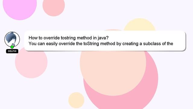 How to override tostring method in java? смотреть онлайн