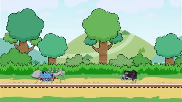 смешная озвучка giant diesel train vs monster Thomas смотреть онлайн