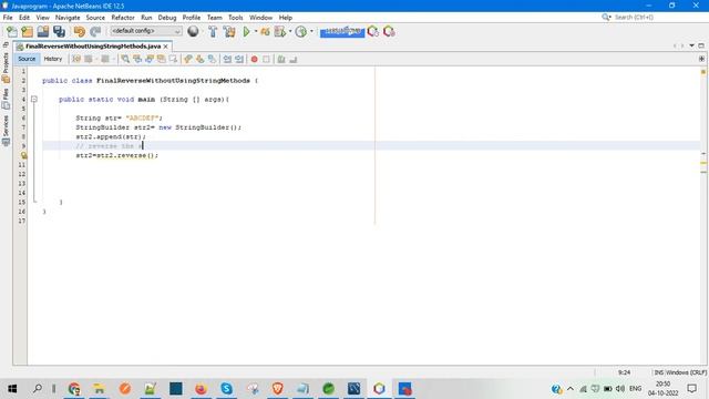 string without using String inbuilt function reverse смотреть онлайн