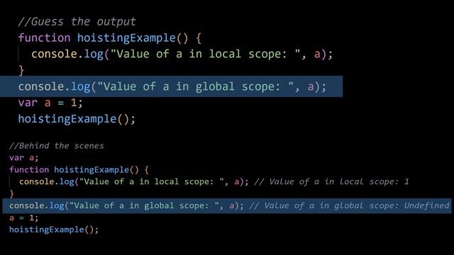 Hard level JavaScript questions on Hoisting | Scoping, Shadowing, ( Var, Let, Const ) & more