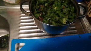 Оладьи из свекольной ботвы.