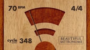 70 BPM 4/4 Wood Metronome HD