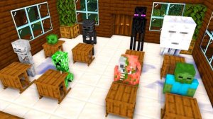 Monster School : Elemental 3 Zombie Girl Sisters Life Story - Minecraft Animation