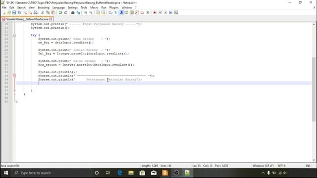 Tutorial Program Penjualan Barang Menggunakan Bahasa Pemrograman Java #BufferedReader смотреть онлайн