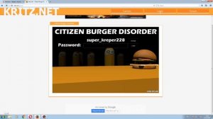 Как поиграть в игру Citizen Burger Disorder!!!