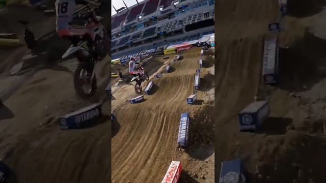 Scary moment for Jett Lawrence during media day 😱 #SupercrossLIVE