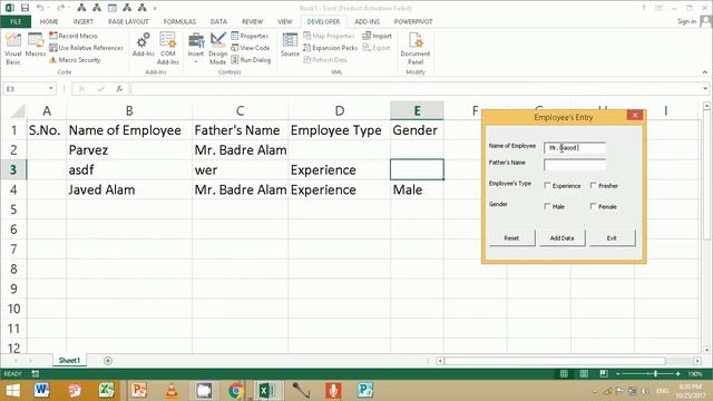 Userform Excel VBA data entry checkbox if statement in hindi смотреть онлайн