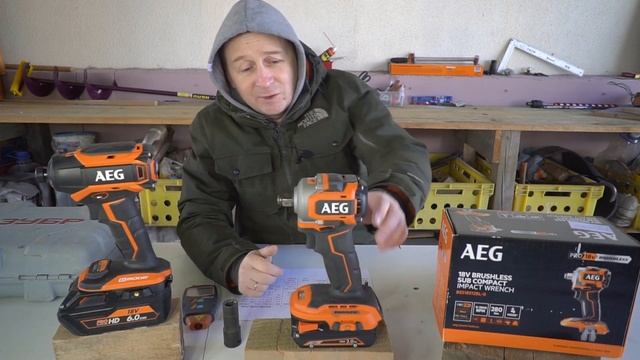 Миниатюрный НО мощный! Аккумуляторный гайковерт AEG/RIDGID BSS18S12BL