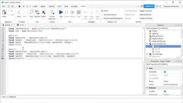 Roblox Tween Completed Event and PlaybackState (TweenService) (Beginners - B053)