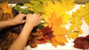 Осенний декор - венок из листьев