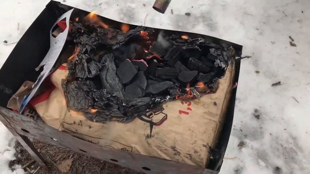Как разжечь уголь в мангале быстро зимой