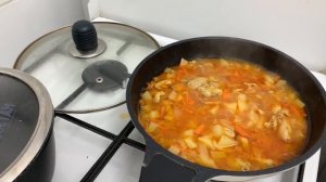 Готовим ? для малыша суп-пюре с куриной грудкой и ? ? ? овощами