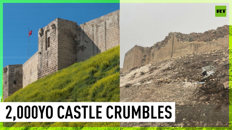 Historic Gaziantep Castle destroyed by earthquake in Türkiye