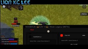 ?Roblox script hack?|map weak legacy|script made by Noob Hub|mobile/PC|Lion Kc Lee