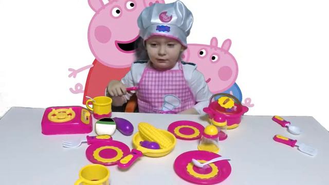 Обзор Peppa Cooker Набор посуды Пеппа Повар @ НашаДаша 19 эпизод