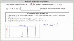 Determine Uniform Random Variable Probabilities P(open interval) : By Hand/TI84/Desmos