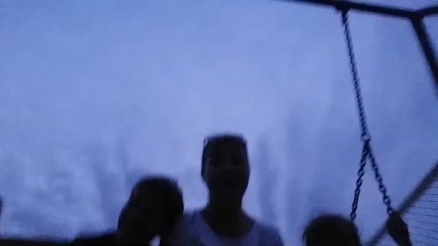 Серафимовский, ночное катание на качелях..