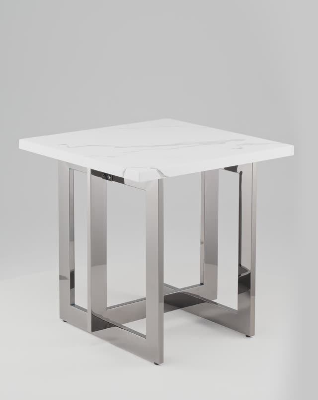 Журнальный столик Нэйтан. Лаконичный столик со столешницей из искусственного мрамора