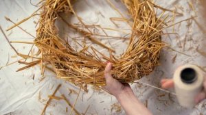 Основа для венка из соломы. DIY. Мастер-класс