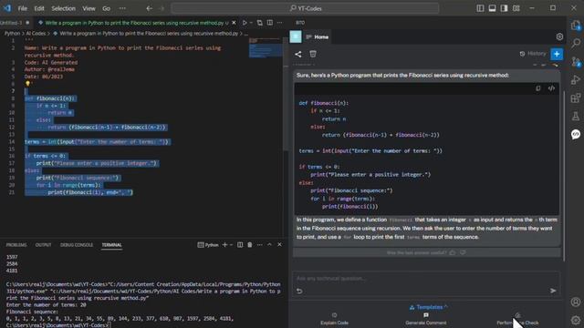 Write a program in Python to print the Fibonacci series using recursive method.